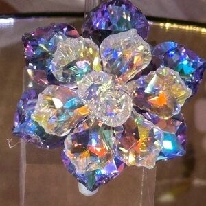 Brooch/Pin Lotus Flower Multicolored Appx 1.5-2in